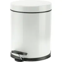 Cosy & Trendy Pedaalemmer - wit - RVS - 5 l - 24 cm - Pedaalemmers