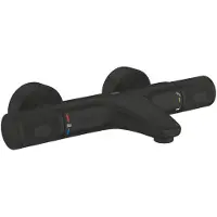 GROHE QuickFix Precision Feel thermostatische badkraan met gravering matte black