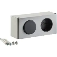 Sotech Powerbox contactdoos incl. lichtschakelaar voor 230 V badkamerverlichting combibox voor spiegelkast TÜV getest (zonder netvoeding)