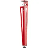 Sotech F-vormige tafelpoot, hoogte 464 mm, rode kegel verstelbaar van 70 tot 40 mm met klemschroeven (geen boren) voor salontafel, salontafel, bank