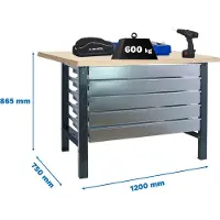 Simonwork (bancos De Trabajo) Bt6 5box Metaalplank 865x1200x750 Mm