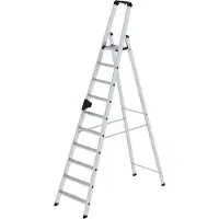 MUNK Günzburger Steigtechnik Günzburger instapladder, aluminium, 10 treden, enkelzijdig, hoogte 2960 mm, breedte 660 mm