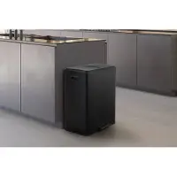 Umuzi Cleaning Dubbele Prullenbak - 60L - Pedaalemmer - Soft Close - 53x38x66 - Mat Zwart