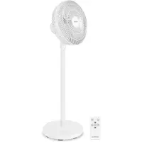 Vonroc Vloerventilator - 3 snelheden – incl. afstandsbediening - timer - verstelbaar in 3 hoogtes - wit