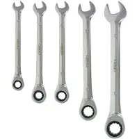 VAR Set Of 5 Rachet Combination Wrenches Hulpmiddel