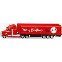 Siku 1788, Freightliner Kerstvrachtwagen, 1:87, Metaal/Kunststof, Rood/Wit, Feestelijke Opdruk, Rubberen banden