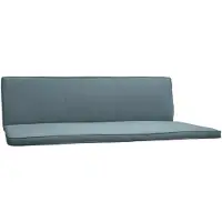 Beautissu Loft HS Schommelbank Kussen 3-zits Set 2x 180x50 cm Blauwgrijs – Zit- en Rugkussen met Rits
