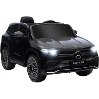 HOMCOM Elektrische kinderauto Kunststof, Metaal 111,5L x 69B x 52,5H cm Zwart