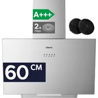 CIARRA VMS6762A - A+++ 674 m³/u Schuine Afzuigkap 60 cm 3 Standen met LED Recirculatie & Luchtafvoer RVS