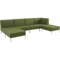 Oviala - Modulaire lage tuinset voor 5 personen Khakigroen - Patio