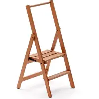 Arredamenti Italia 180/2 KIMORA 2 - Huishoudtrap 2 Treden - Ladder - Anti-Slip - Inklapbaar - Beukenhout - ARIT - Il cuore del legno