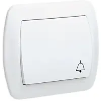 Kontakt-Simon AD1/11, Drukknop, Kunststof, Wit, IP20, 250 V, 10 A