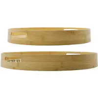 House Doctor Tray Dienblad Zwart / Naturel - Dienbladen Bamboe Black - 900001863