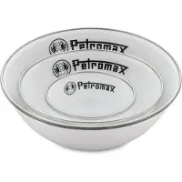 Petromax - Emaille Kommen 1 l, grijs/wit