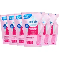 Seepje 6x Wasverzachter Navulling Pioenroos En Cederhout 30 Wasbeurten 750 Ml