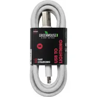 GREENMOUSE Lightning-datakabel, gevlochten, 1 meter (5 stuks)