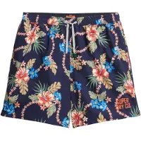 Superdry Zwemshort met Hawaïaanse Print - 43 cm Blauw Grootte: M