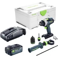 Festool TPC 18/4-Basic accu-slagboormachine 18 V 75 Nm borstelloos + 1x accu 8,0 Ah + snellader + Systainer