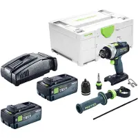 Festool TPC 18/4-Basic accu-slagboormachine 18 V 75 Nm borstelloos + 2x accu 8,0 Ah + snellader + Systainer