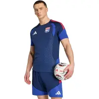 Adidas Olympique Lyon Trainingsshirt 2026-2027 Donkerblauw Blauw Rood
