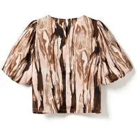 Noella Blouse 'Shelly' beige / crème / bruin