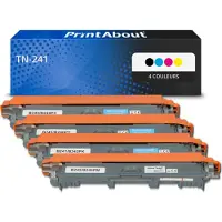 PrintAbout Toner TN-241 4-kleuren Multipack geschikt voor Brother