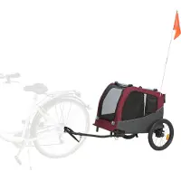 Trixie hondenfietskat grijs/rood 76/136x66x74 cm