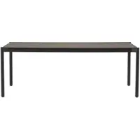 Ebuy24 Bo tuintafel 104x204cm zwart,grijs,steen decor.