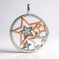 Cavill - Zilveren Hanger 925 Sterling Zilver Gerhodineerd - 6x I1 Argyle Rose Diamanten 0,058 ct - Luxe Pavé Hanger Dames