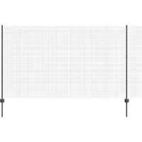 vidaXL gelast draadhek met palen 50 x 1,4 m PVC-Coated Staal Grijs