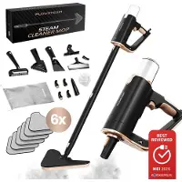 FLOWSTEAM Luxe Stoomreiniger - 13 Opzetstukken - 120° Stoom – Tapijtreiniger – Vlekkenreiniger – Zetelreiniger - Handstoomreiniger – 5M Snoer - Inclusief 6 Microvezeldoekjes