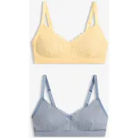 Bonprix Gewatteerde ajour bralette zonder beugels van biologisch katoen (set van 2) maat 42