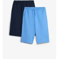 Bonprix Sweatbermuda van biologisch katoen, loose fit (set van 2) maat 146