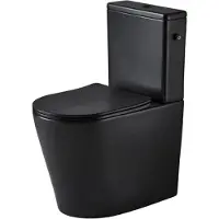 AquaVive Duoblok Toilet Esaro Met Randloze Toiletpot - Zwart