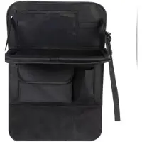 Famanu Auto-organizer met rugleuningbeschermer - waterafstotend - voor kinderen, met tabletvak - zwart