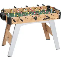 SPORTNOW - Voetbaltafel - MDF, roestvrij staal - 109 x 77 x 72 cm - Geel eikenhout