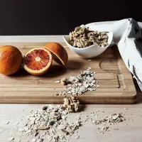 Famanu - Bamboe Houten Snijplank - Middelmaat met Sapgroef voor Keuken - 35 x 23,5 x 1,8 cm