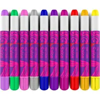 Famanu - Haar Krijt Cadeau voor Meisjes - 10 Tijdelijke Niet-Giftige Gemakkelijk Wasbare Haarkleurstof Kleurrijk, Metaal, Glitterpennen - Geweldige Spelletjes Verjaardag Meisjes