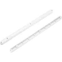 Markenlos - Kunststof ladegeleiders 12 inch, set 4 stuks zijmontage, 15 mm groef, witte geleiderails vo