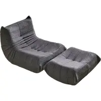 MODFU Teddy Fluweel 2-Zits Lounge Sofa – 112x189x82 cm – Ergonomisch & comfortabel – Lichtgewicht & verplaatsbaar – Gezinsvriendelijk – Grijs