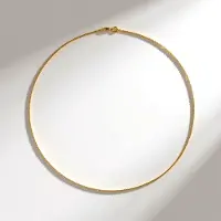 Cavill - 925 Sterling Zilver Zilveren Halsketting - Verguld Goudkleurig - Criss-Cross Design - Elegant en Stijlvol - 60 cm - Dames Sieraad