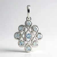 Cavill - Elegante Zilveren Hanger - 925 Sterling Zilver - 0.51 ct Braziliaanse Amblygoniet - Druppelvormig Luxe Sieraad