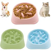 Famanu – Anti-schrokbak voor honden - antislip draagbak voor honden - langzaam voedende hondenbak - langzame voerbak - hondenkom voor honden - katten - gezond en langzaam eten - 24,7 x 4,5 cm