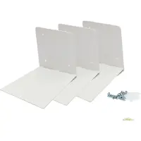 Famanu – Onzichtbare zwevende boekenplanken set van 3, extra grote en stevige metalen wandplanken, wit, geschikt voor boeken en decoratie