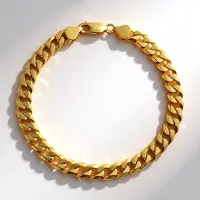 Cavill - 925 Sterling Zilveren Armband - Verguld - Panzerarmband 19 cm - Massief Goudkleurig - Tijdloze Glanzende Damesarmband