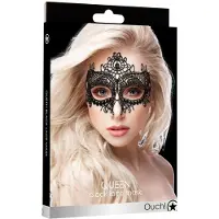 Ouch! Queen Black Lace Masker - Zwart
