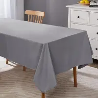 Famanu - Waterbestendig Rechthoekig Tafelkleed voor Dinertafel, Stoffenmateriaal Schoon te Vegen Tafelkleed voor Eettafel Thuisdecoratie Feest, 140x240cm, Grijs