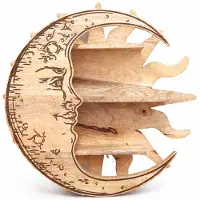 Ancient Wisdom Sunrays & Moon 3-laags wandplank