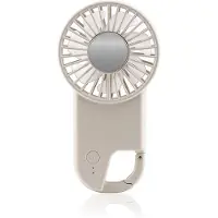 VHV - Compacte Handventilator - USB Oplaadbare Bureauventilator met Karabijnhaak - Draagbare Mini Ventilator met 3 Snelheden - Stille Reisventilator voor Buiten, Camping en Kantoor
