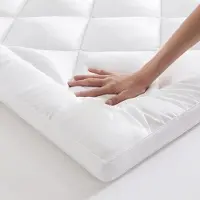 Casabel Zachte Matras Topper 80 x 200 cm van ademende microvezel met witte bies